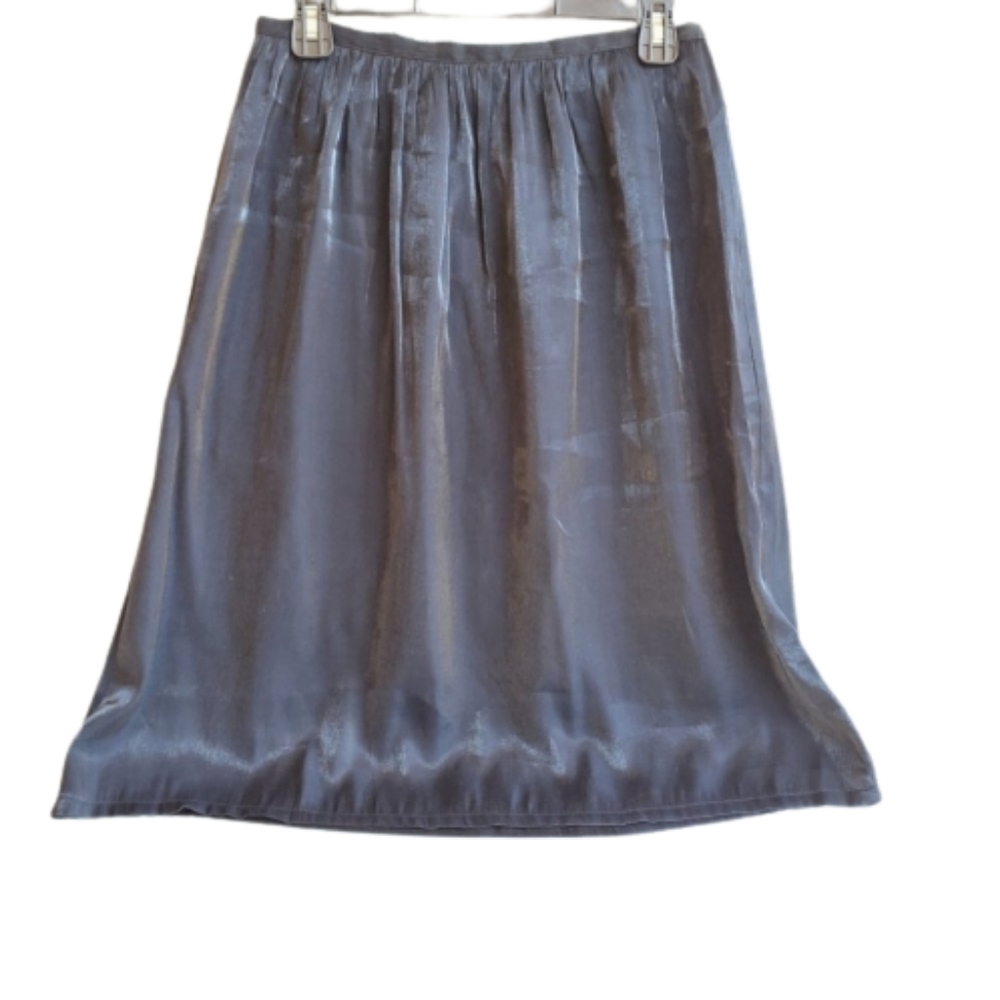 BRANNAN ELASTIC WAIST Black Bright Skirt Sz 8